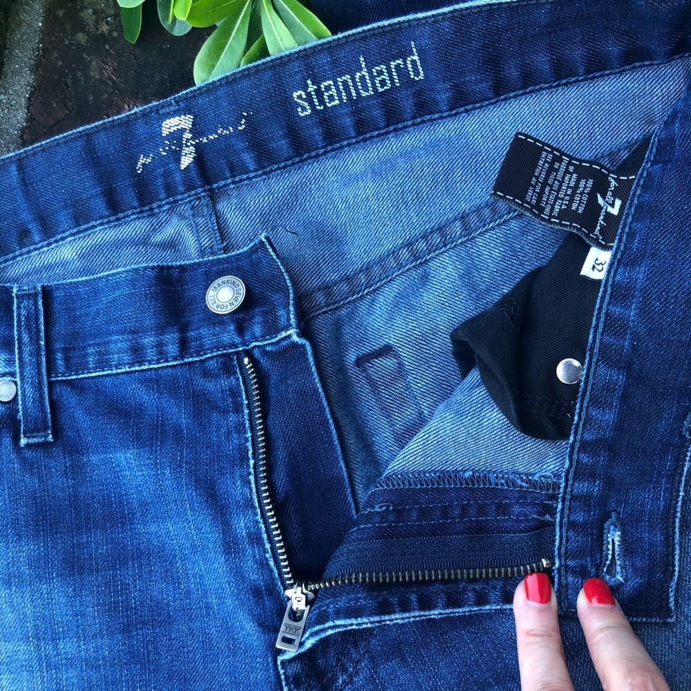 7 FAM medium wash standard jeans size 32 - Picture 5 of 6